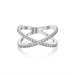 טבעת איקס יהלומים