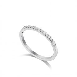 טבעת חצי נישואין יהלומים Zoe זהב לבן