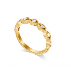 טבעת מעוצבת Sabin משובצת יהלומים