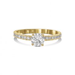 טבעת אירוסין דגם ליאל זהב צהוב