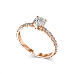 טבעת אירוסין דגם ליאל זהב ורוד