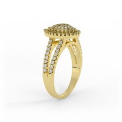 טבעת מרהיבה בעיצוב טיפה משובצת יהלומים