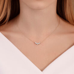 תליון חמישה יהלומים מחוברים – 0.50 קראט 💎