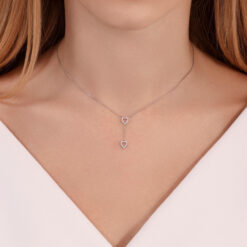 תליון לב יהלומים כפול – 0.10 קראט 💎