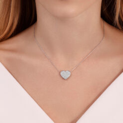 תליון לב יהלומים בשיבוץ Invisble – 0.71 קראט 💎