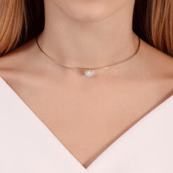 צ'וקר חוט זהב עם אבן אובלית – 2.00 קראט 💎