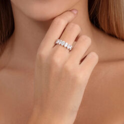 טבעת שבע אבנים אובליות – 2.87 קראט 💎