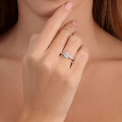 טבעת סוליטר יהלום עגול קלאסי – 1.00 קראט 💎