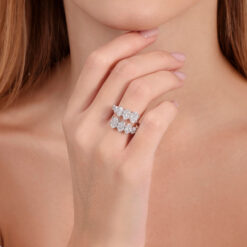 טבעת יהלומי אובל מדורגת – 4.21 קראט 💎