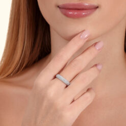 טבעת שלוש שורות מדורגת – 0.77 קראט 💎