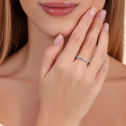 טבעת צמה יהלומים– 0.12 קראט 💎